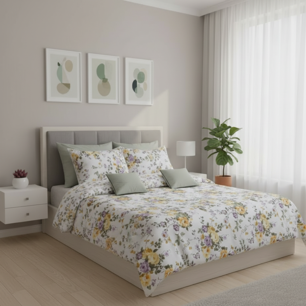 IV755 Cotton Comforter Set - Light Filling