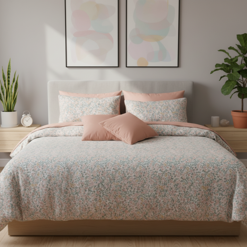 IV698 Cotton Comforter Set - Light Filling