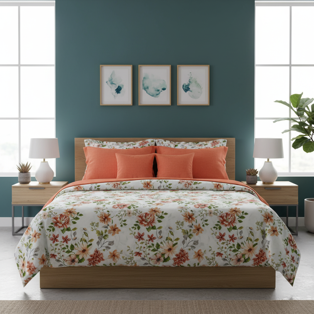 IV815 Cotton Comforter Set - Light Filling