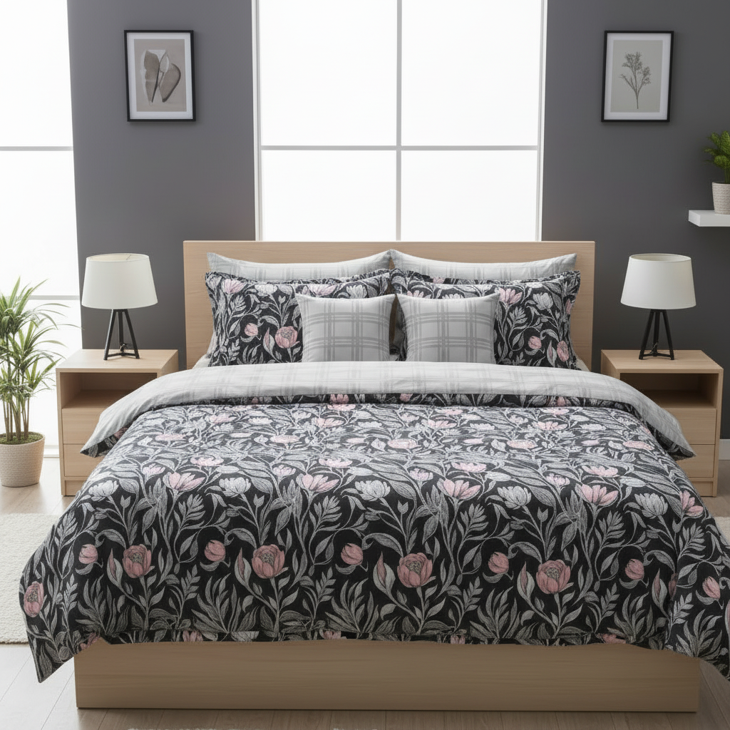 IV825 Cotton Comforter Set - Light Filling
