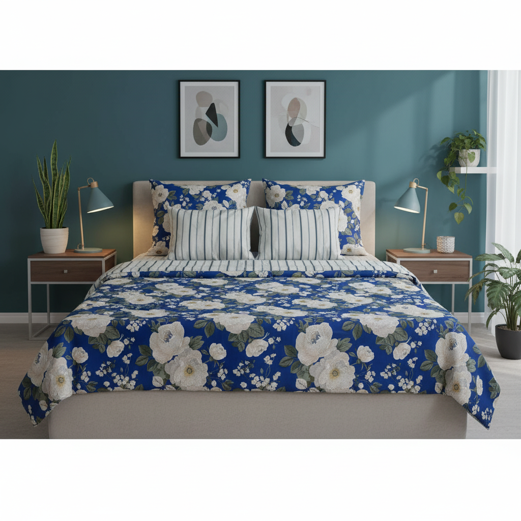 IV853 Cotton Comforter Set - Light Filling