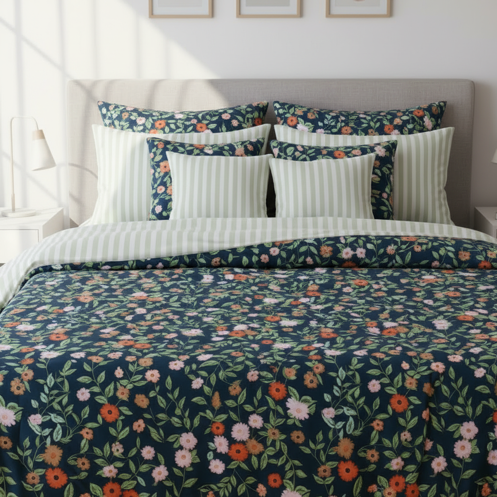 IV846 Cotton Comforter Set - Light Filling