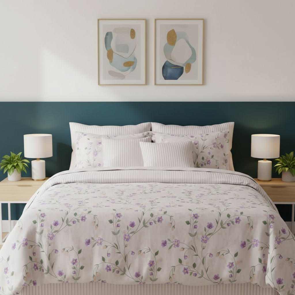 IV778 Cotton Comforter Set - Light Filling