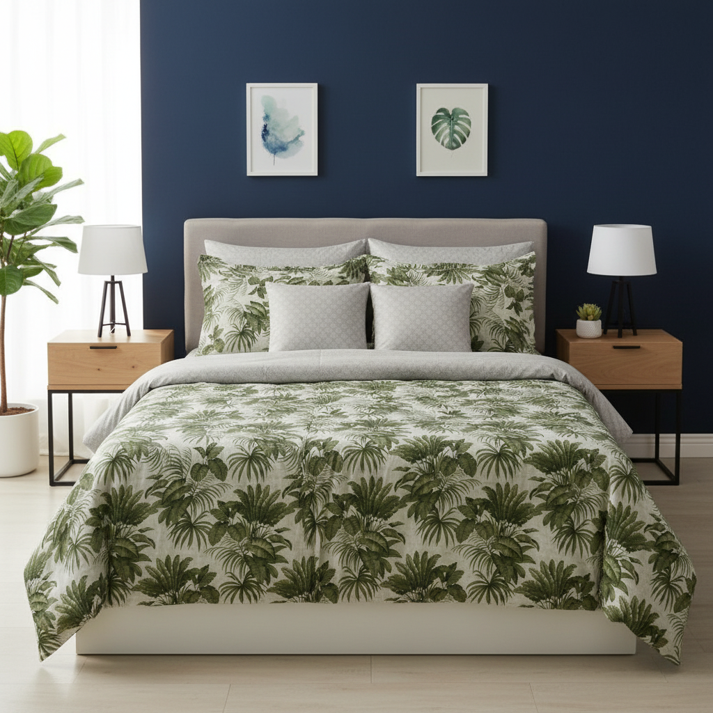 IV854 Cotton Comforter Set - Light Filling