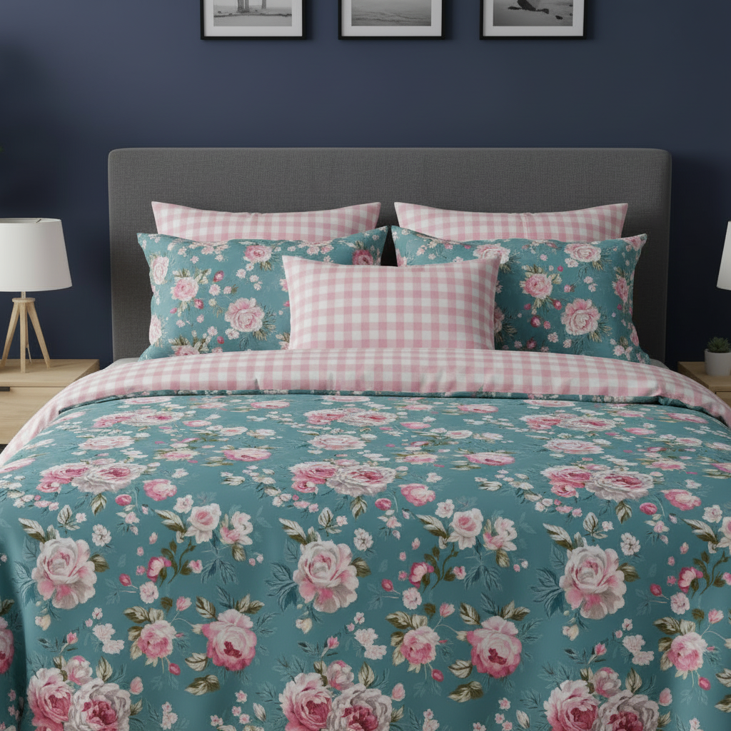 IV858 Cotton Comforter Set - Light Filling