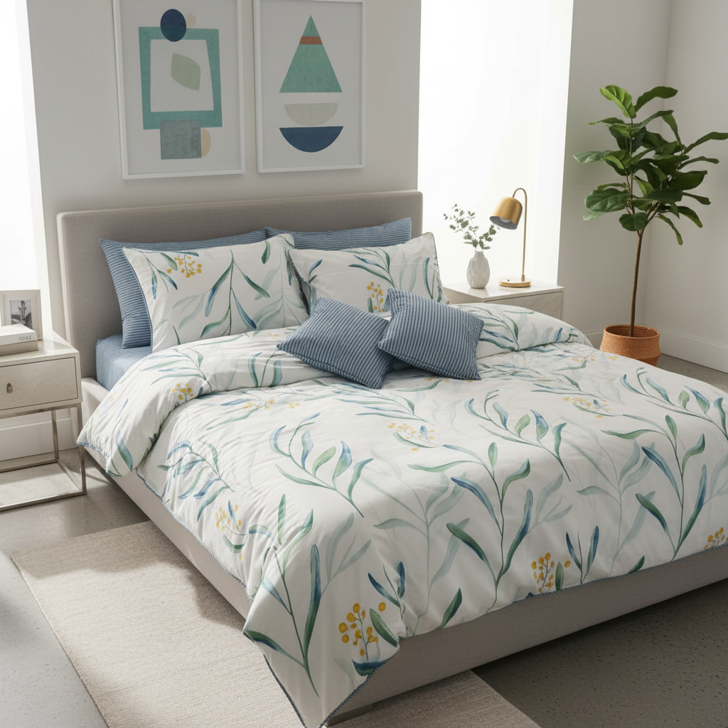 IV760 Cotton Comforter Set - Light Filling