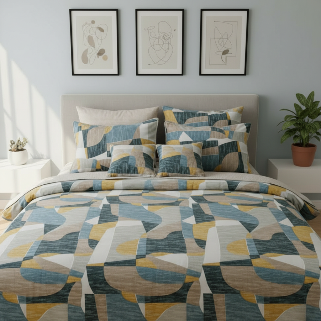IV759 Cotton Comforter Set - Light Filling
