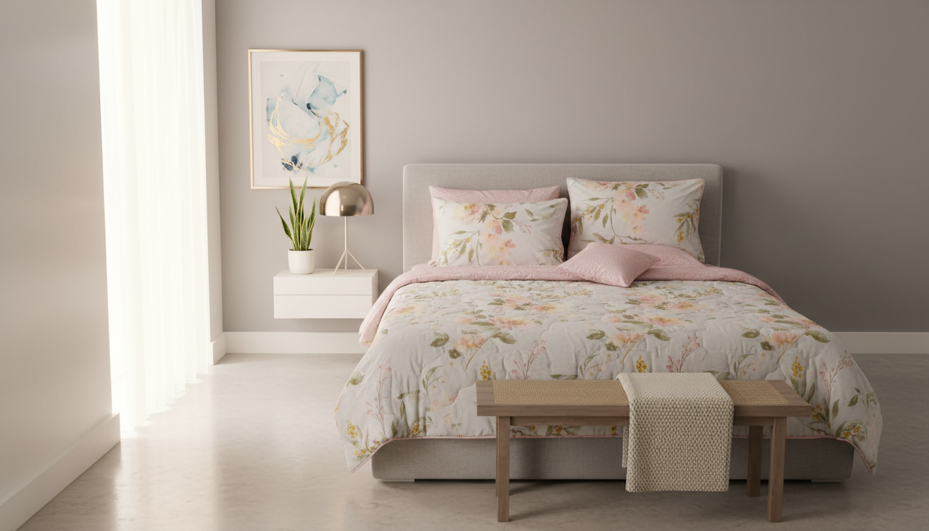 IV687 Cotton Comforter Set - Light Filling