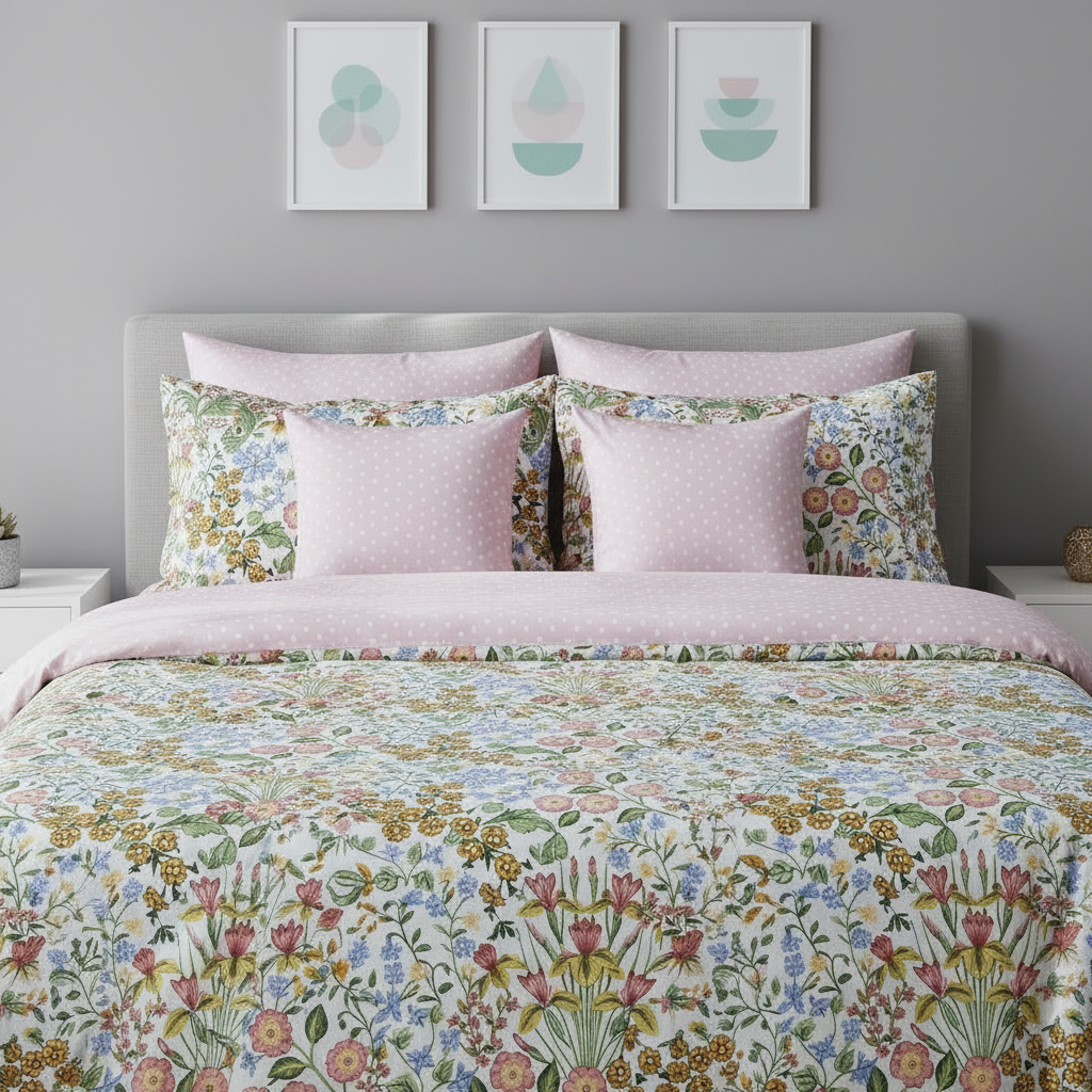 IV870 Cotton Comforter Set - Light Filling