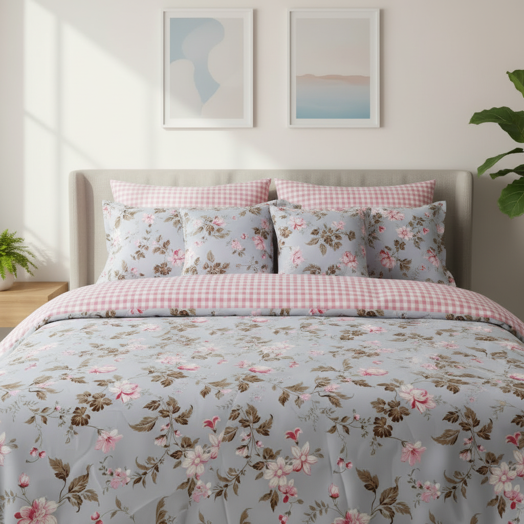 IV869 Cotton Comforter Set - Light Filling