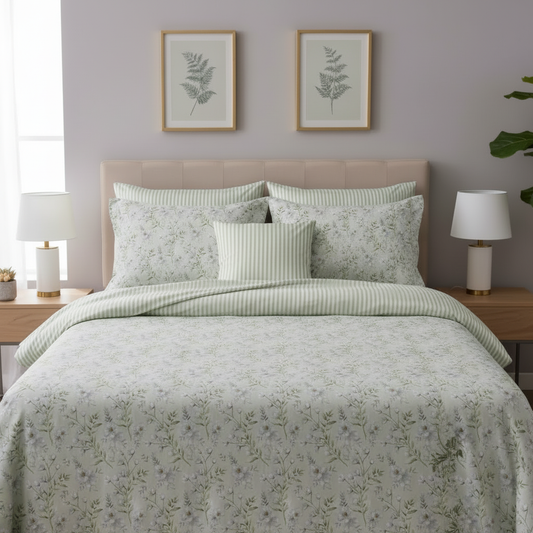 IV855 Cotton Comforter Set - Light Filling