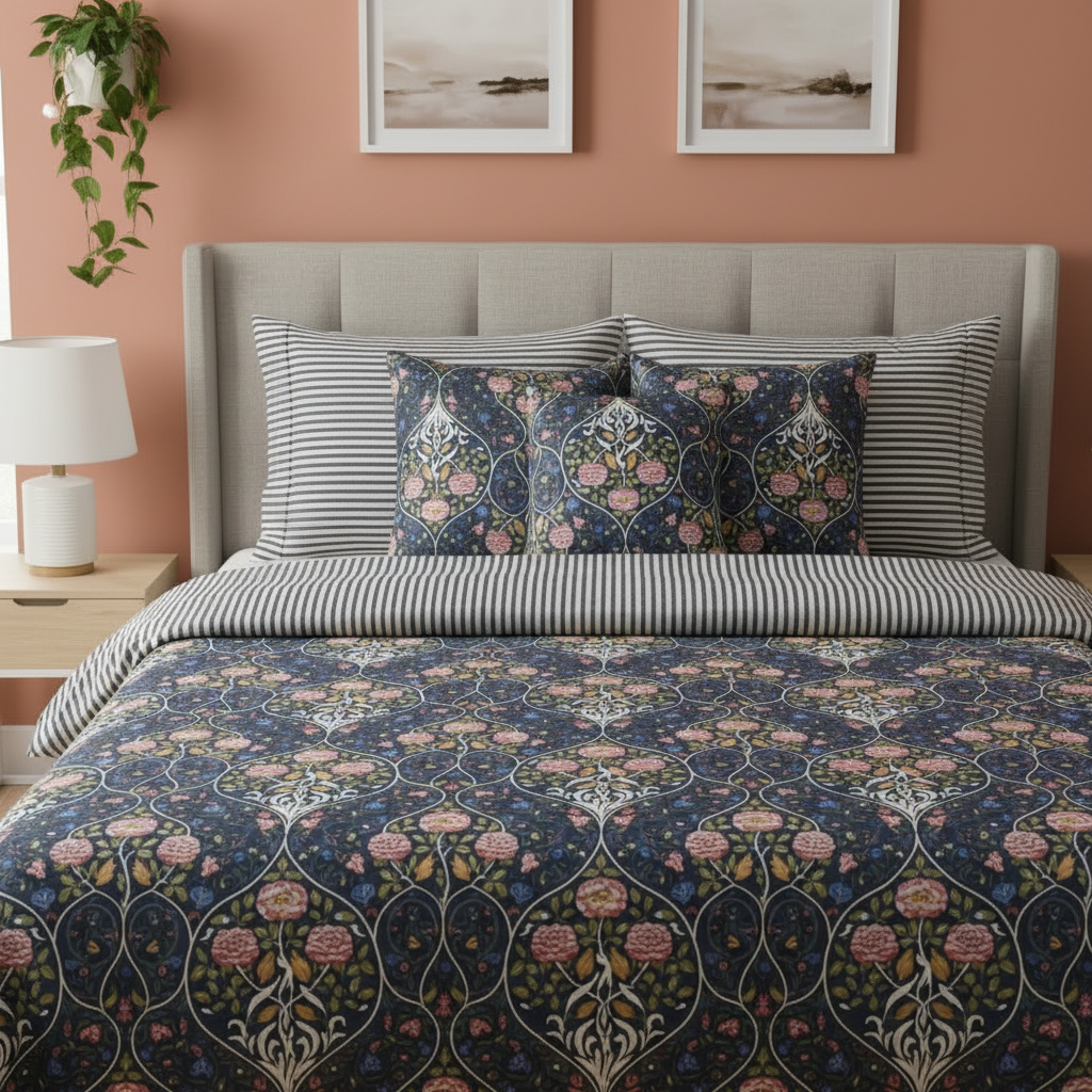 IV802 Cotton Duvet Cover Set - Without Filling