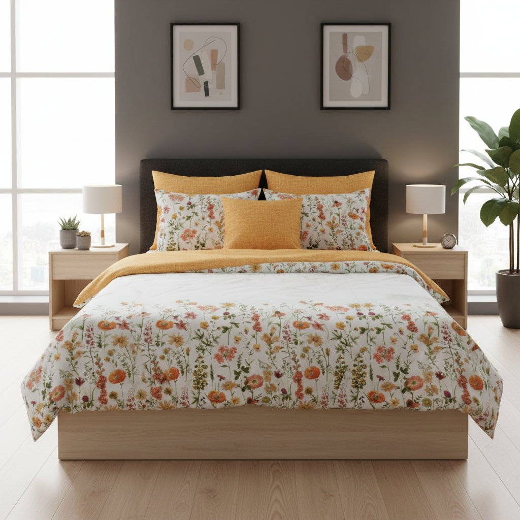 IV818 Cotton Comforter Set - Light Filling