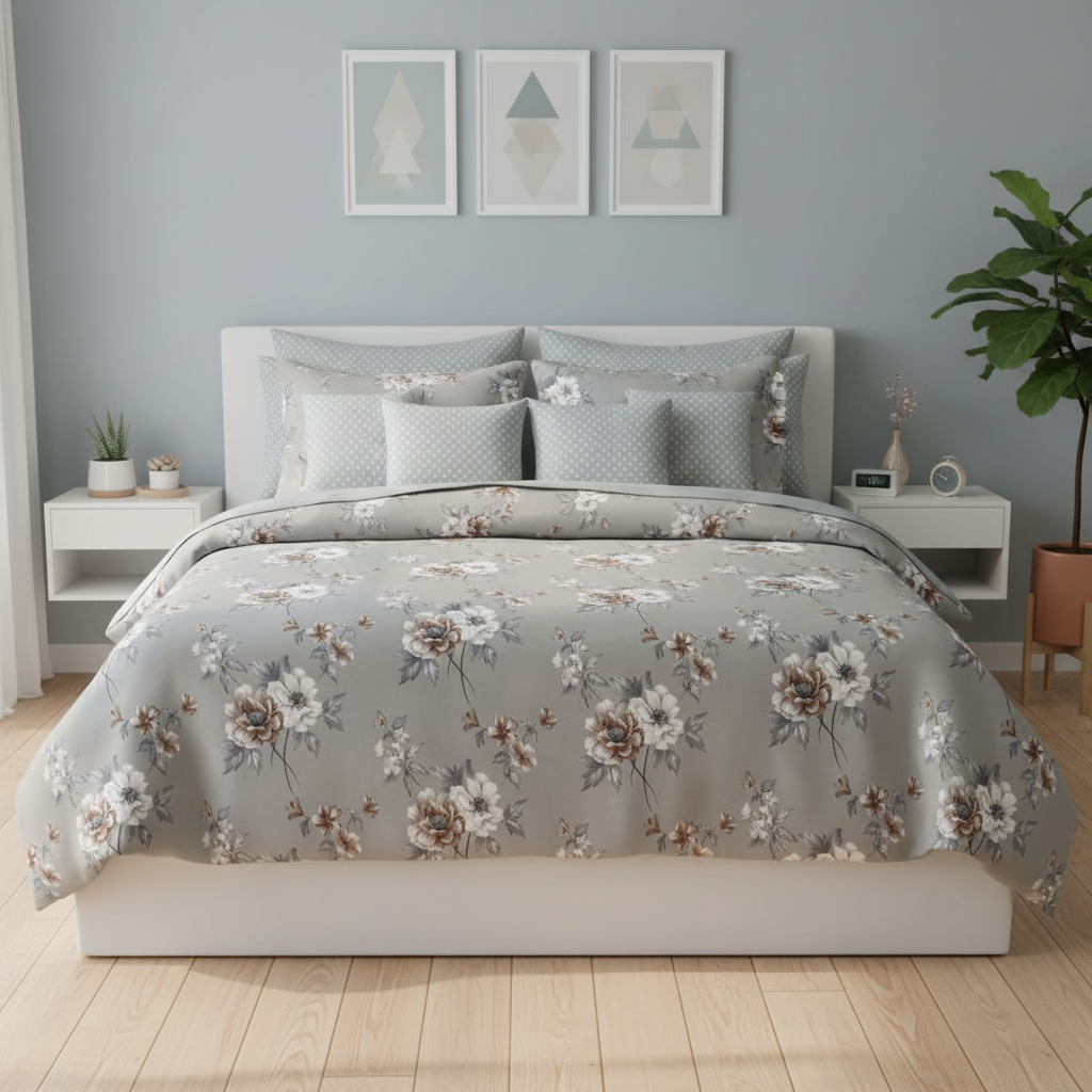 IV834 Cotton Comforter Set - Light Filling