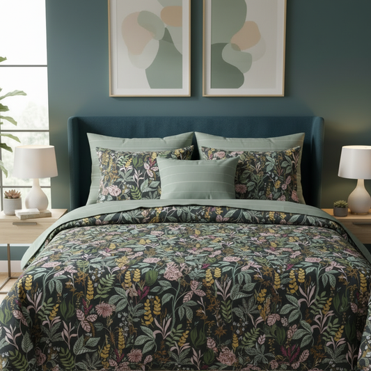 IV822 Cotton Comforter Set - Light Filling