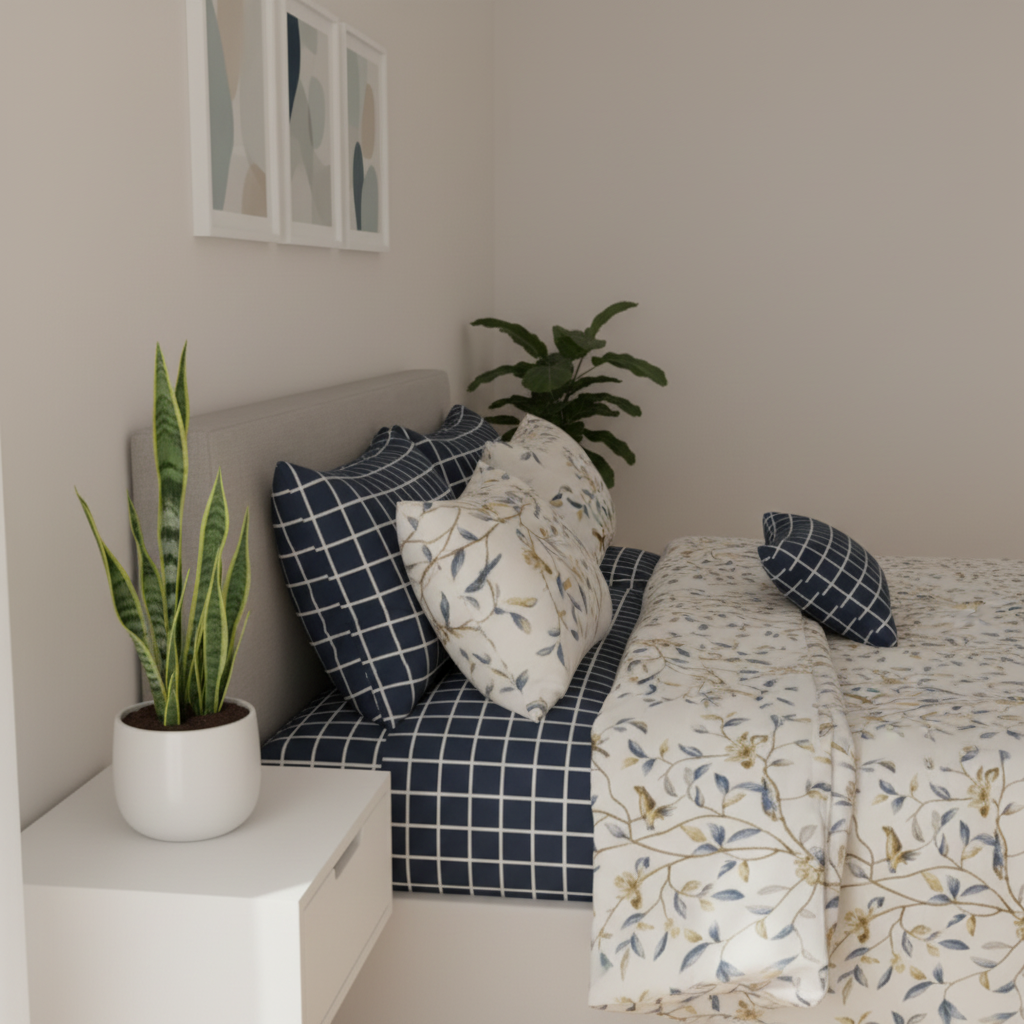 IV639 Cotton Comforter Set - Light Filling