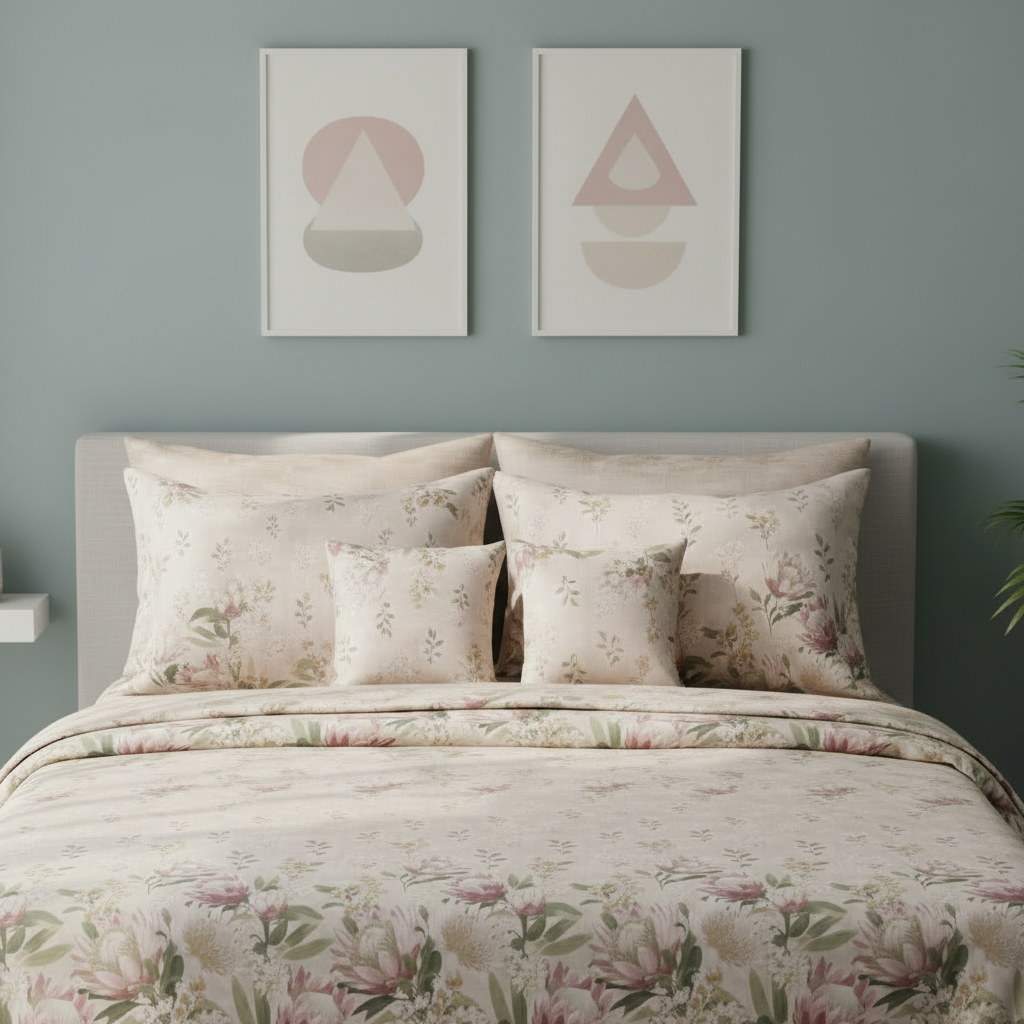 IV847 Cotton Comforter Set - Light Filling