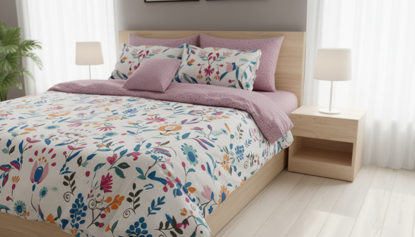 IV694 Cotton Comforter Set - Light Filling