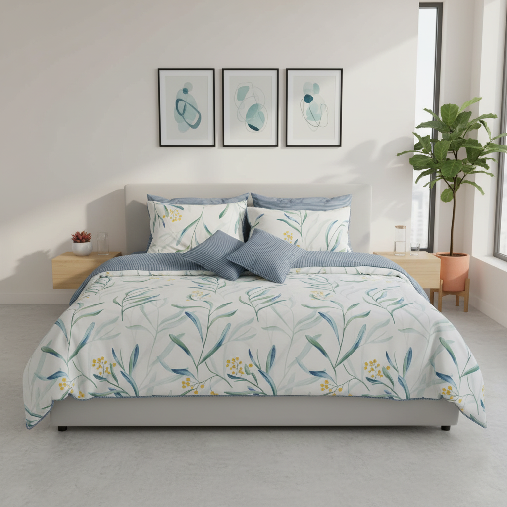 IV760 Cotton Comforter Set - Light Filling