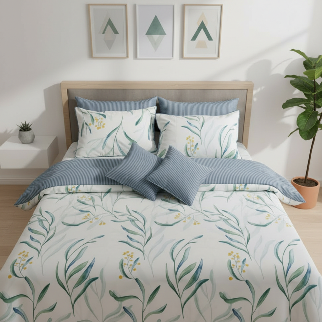 IV760 Cotton Comforter Set - Light Filling