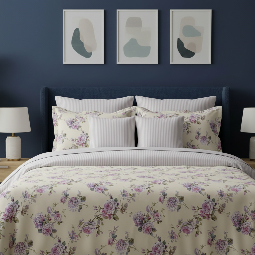 IV857 Cotton Comforter Set - Light Filling