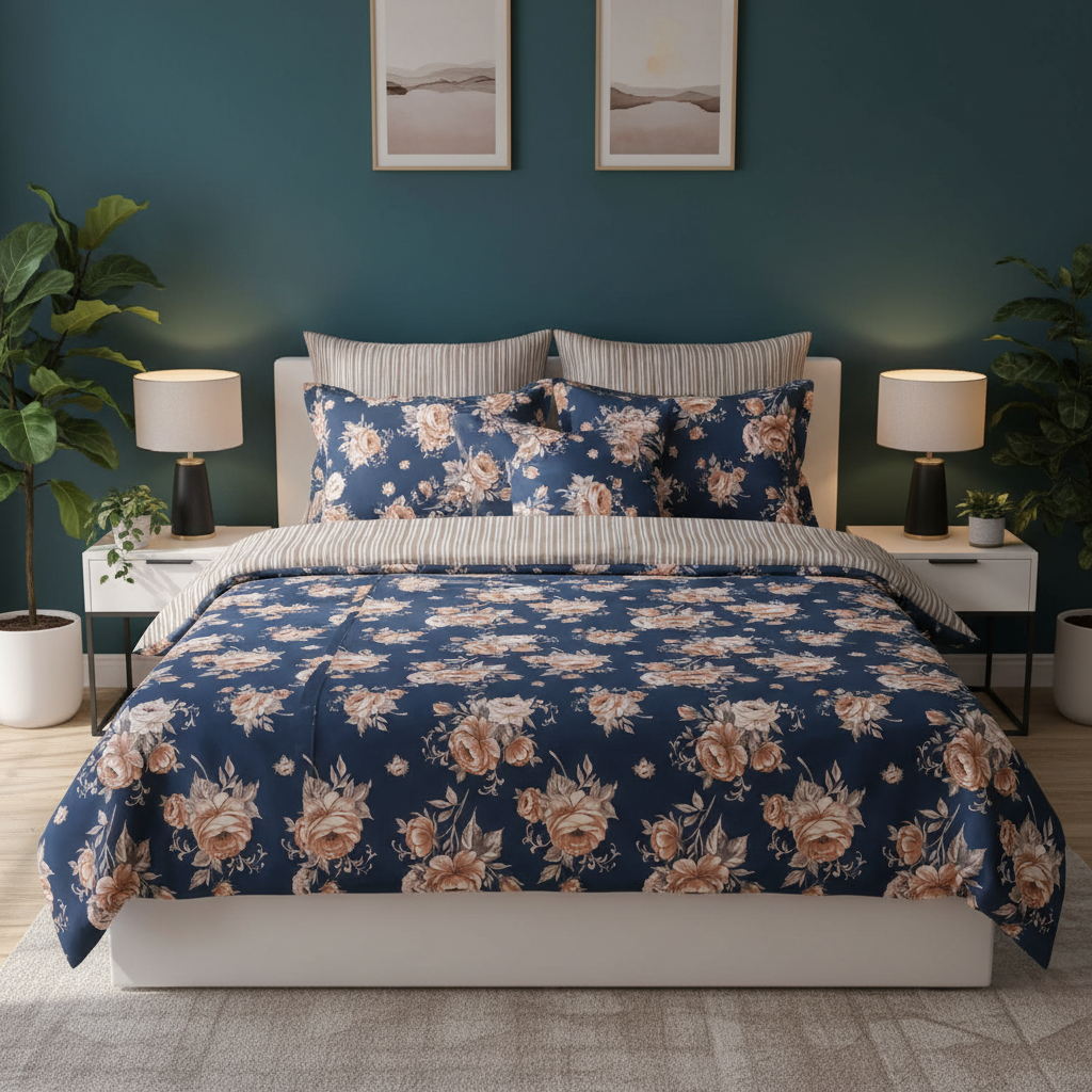 IV807 Cotton Comforter Set - Light Filling