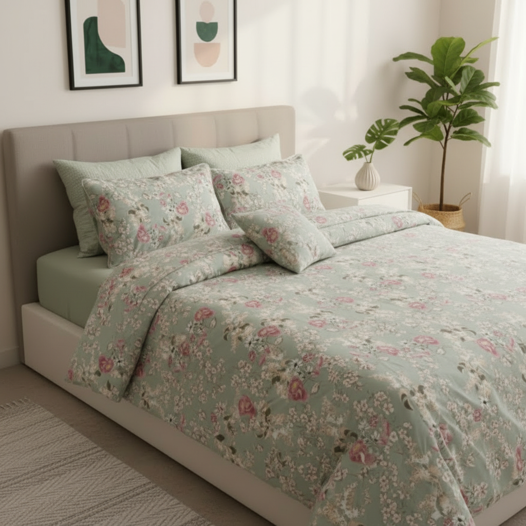 IV762 Luxury Cotton Satin Duvet Cover Set - Without Filling
