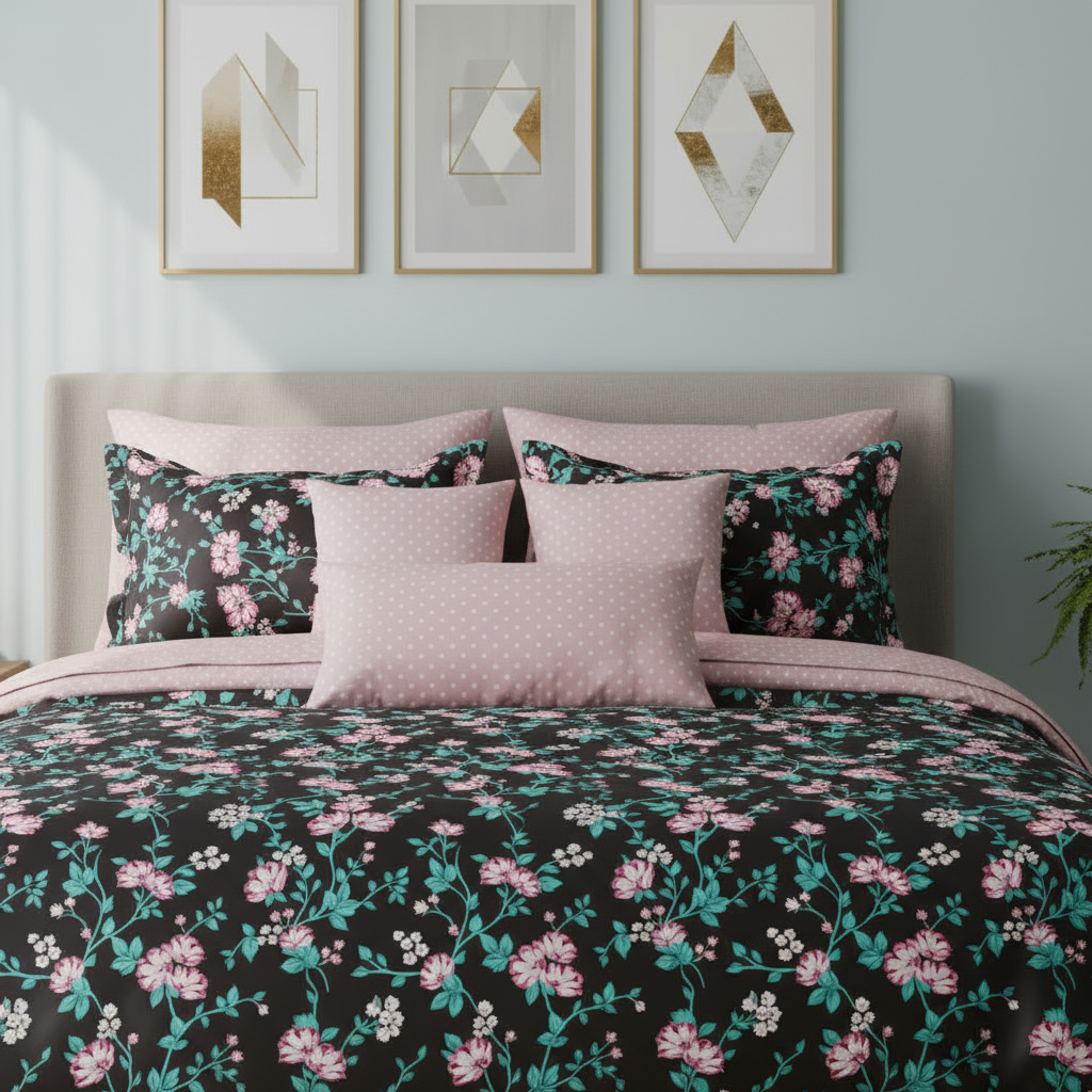 IV839 Cotton Comforter Set - Light Filling