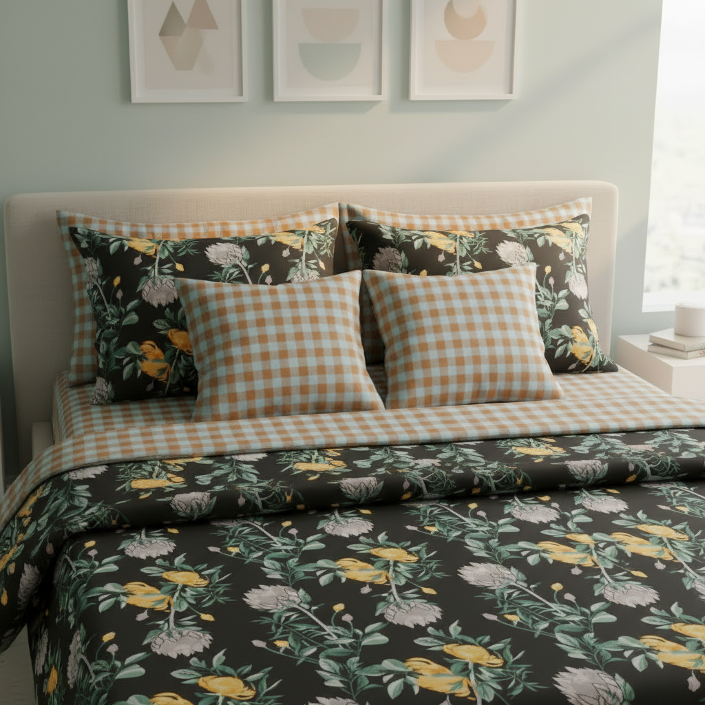 IV844 Cotton Comforter Set - Light Filling