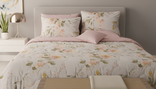 IV687 Cotton Comforter Set - Light Filling