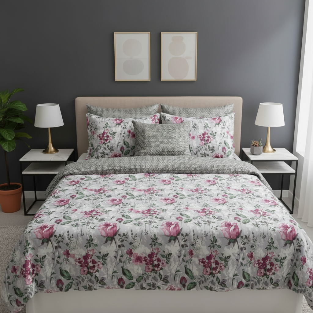 IV860 Cotton Comforter Set - Light Filling