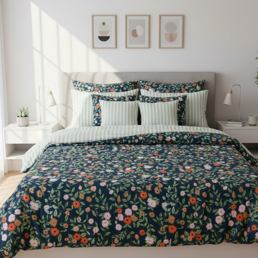 IV846 Cotton Comforter Set - Light Filling