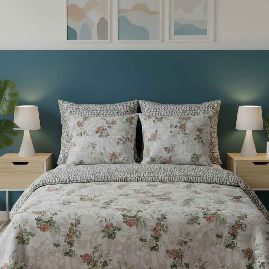IV787 Cotton Comforter Set - Light Filling