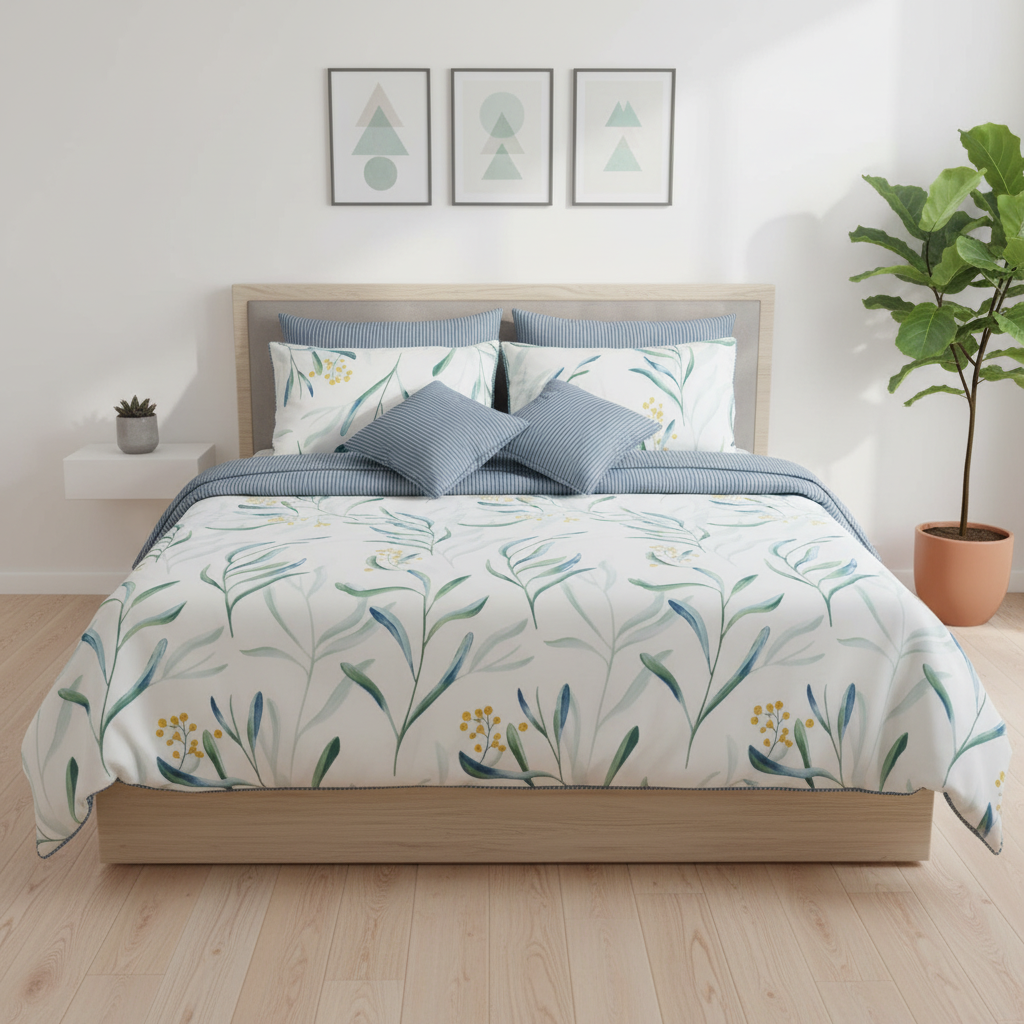IV760 Cotton Comforter Set - Light Filling