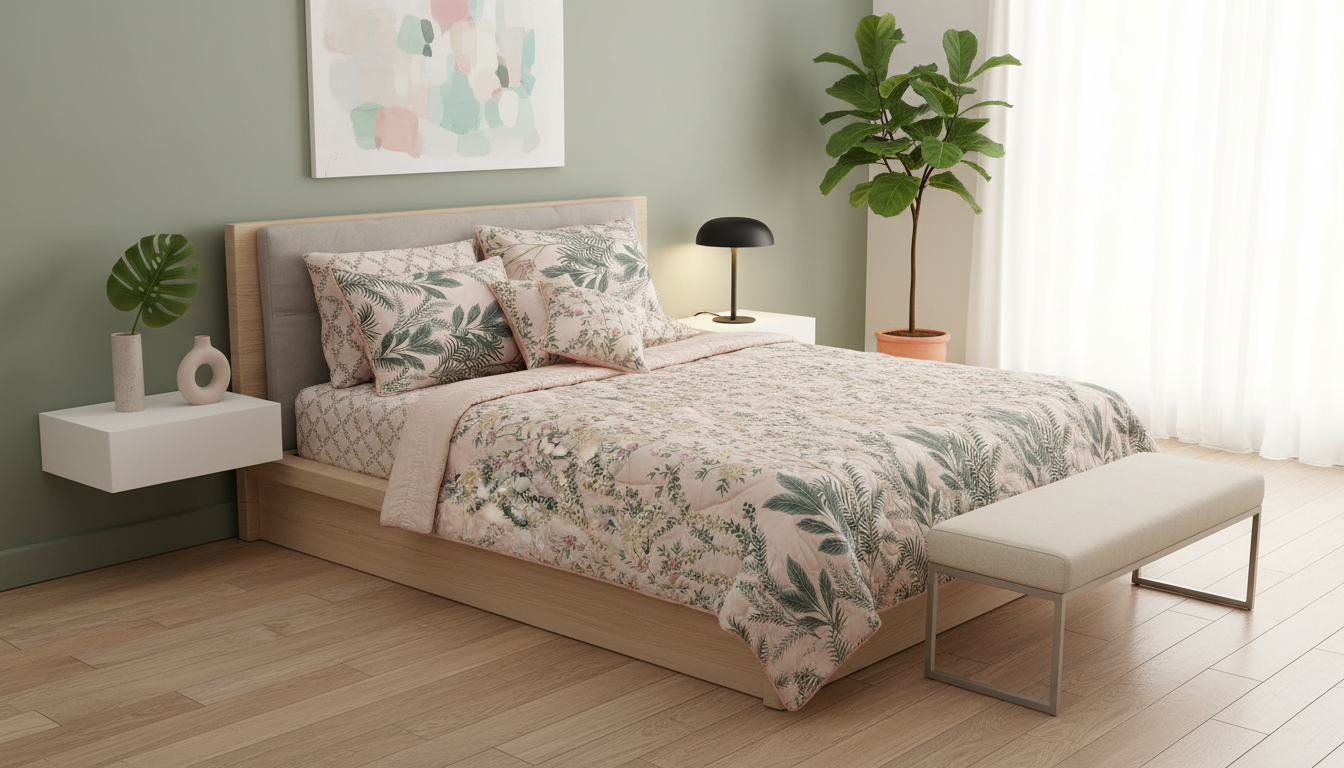 IV683 Cotton Comforter Set - Light Filling