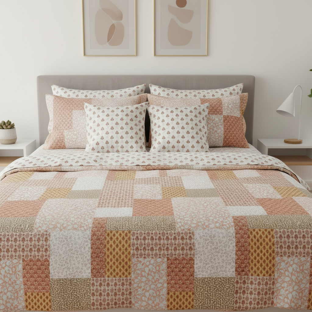 IV838 Cotton Comforter Set - Light Filling