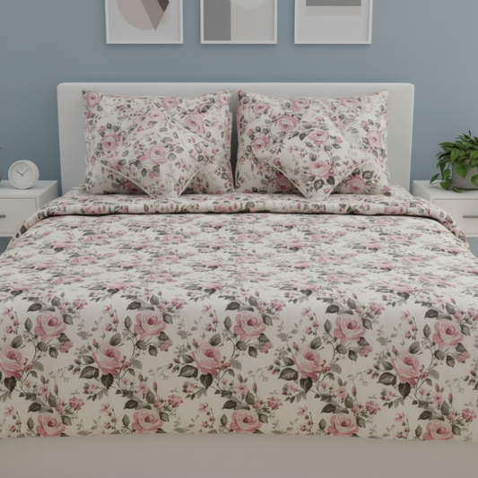 IV675 Cotton Comforter Set - Light Filling
