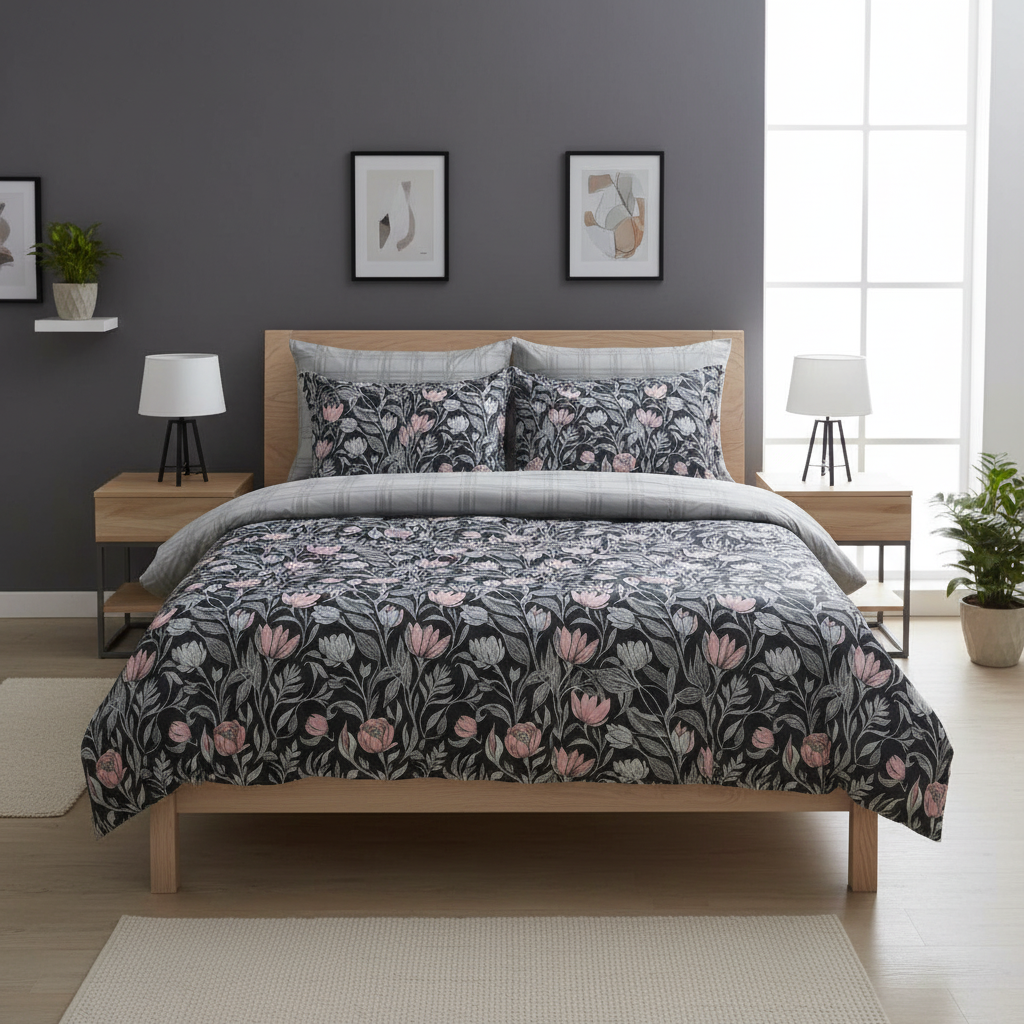 IV825 Cotton Duvet Cover Set - Without Filling