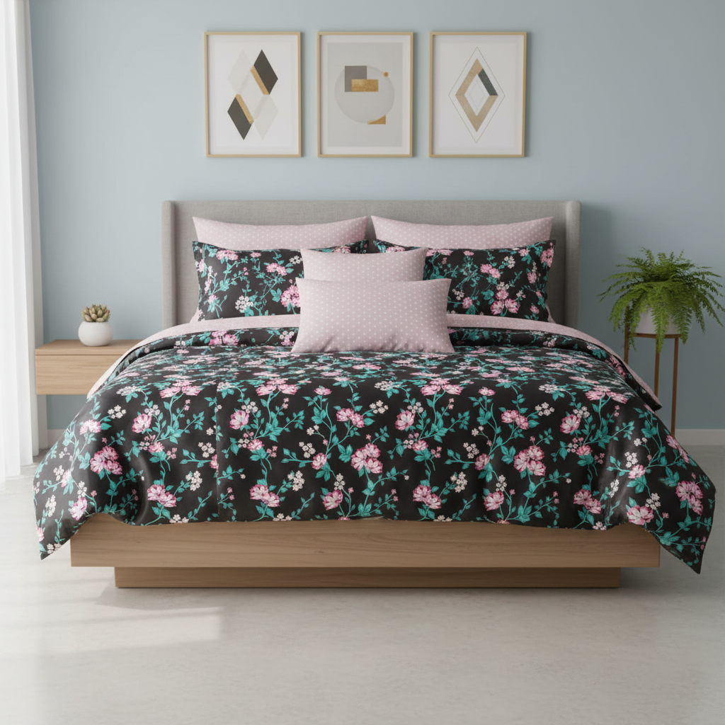 IV839 Cotton Comforter Set - Light Filling