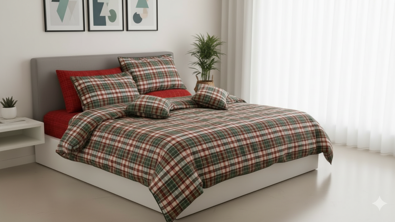 IV754 Cotton Comforter Set - Light Filling