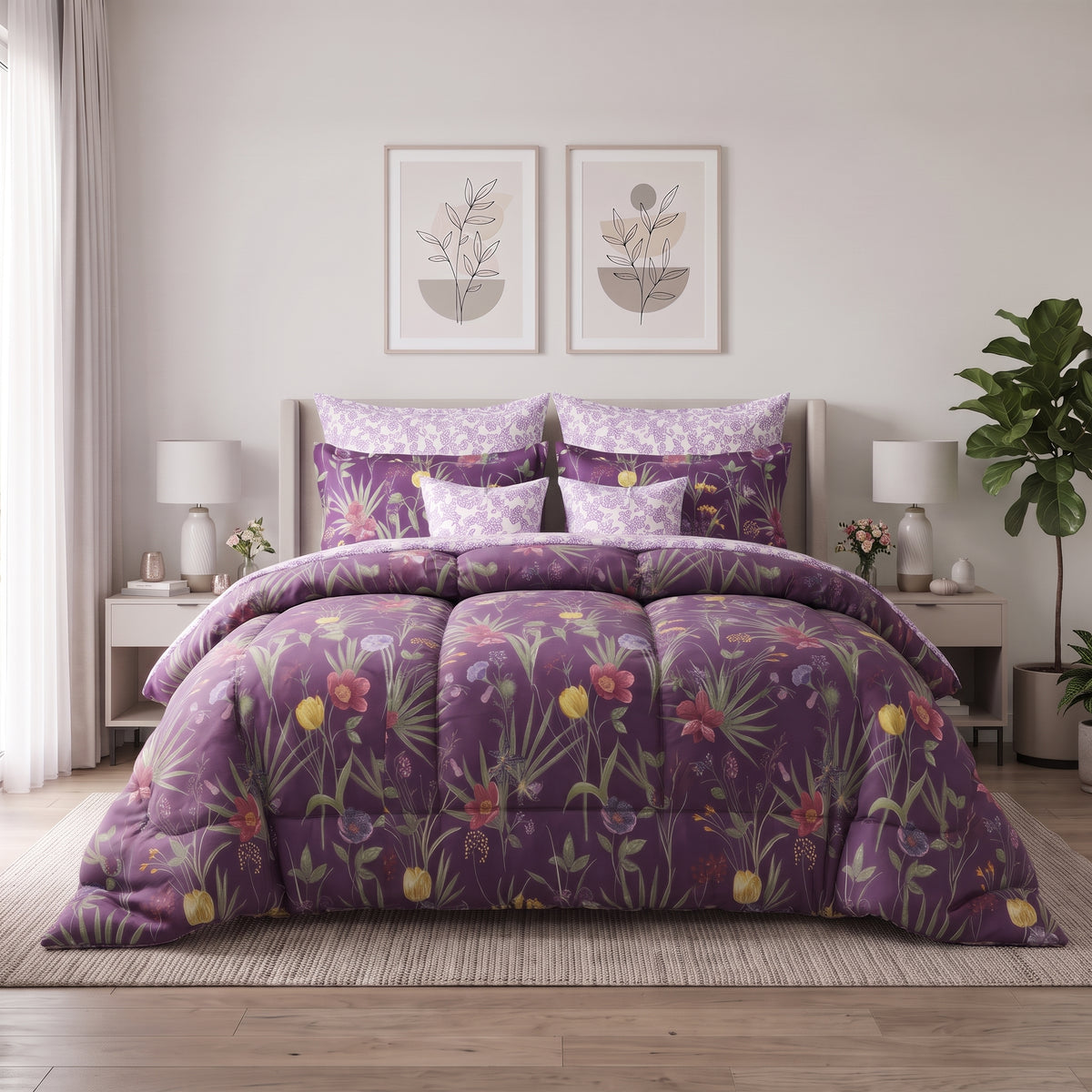 Amethyst Garden Dreams Winter Comforter Set