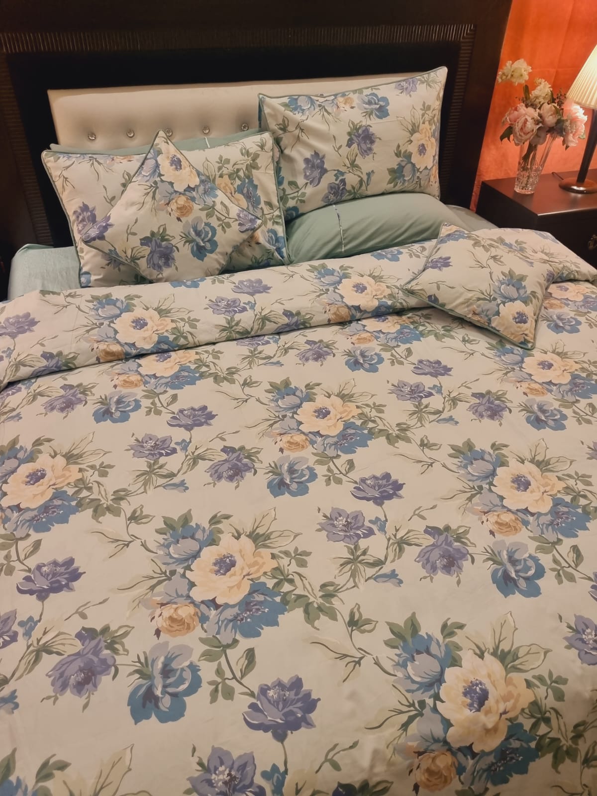 IV702 Luxury Cotton Satin Duvet Cover Set - Without Filling