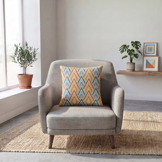 Amber Chevron Wave Cushion Cover