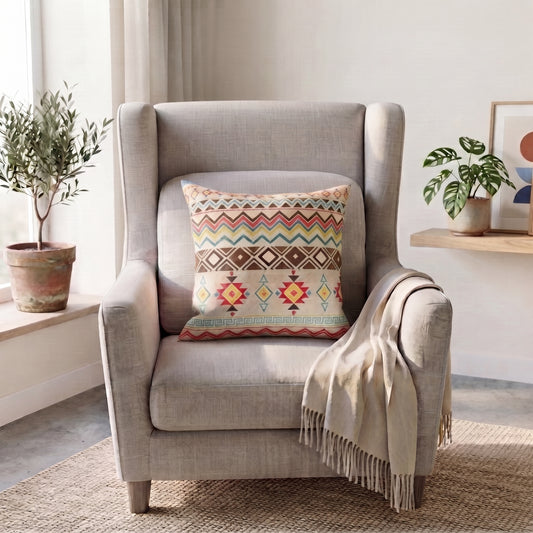Aztec Sunset Tribal Cushion Cover