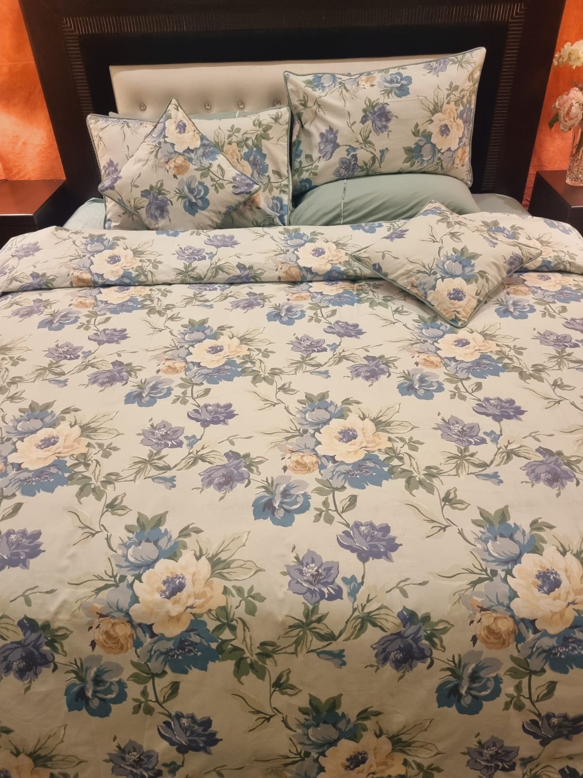 IV702 Luxury Cotton Satin Duvet Cover Set - Without Filling