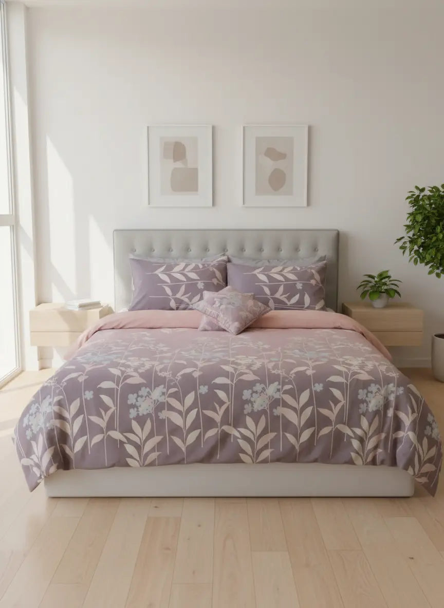 IV726 Percale Cotton Duvet Cover Set - Without Filling