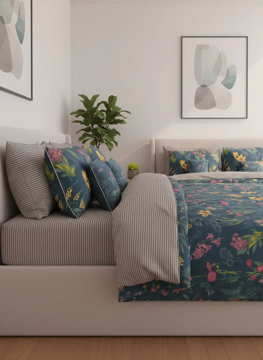IV732 Cotton Duvet Cover Set - Without Filling