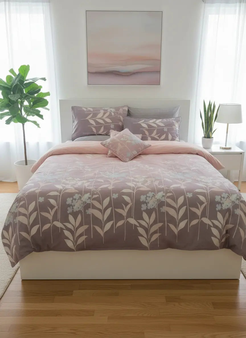 IV726 Percale Cotton Duvet Cover Set - Without Filling