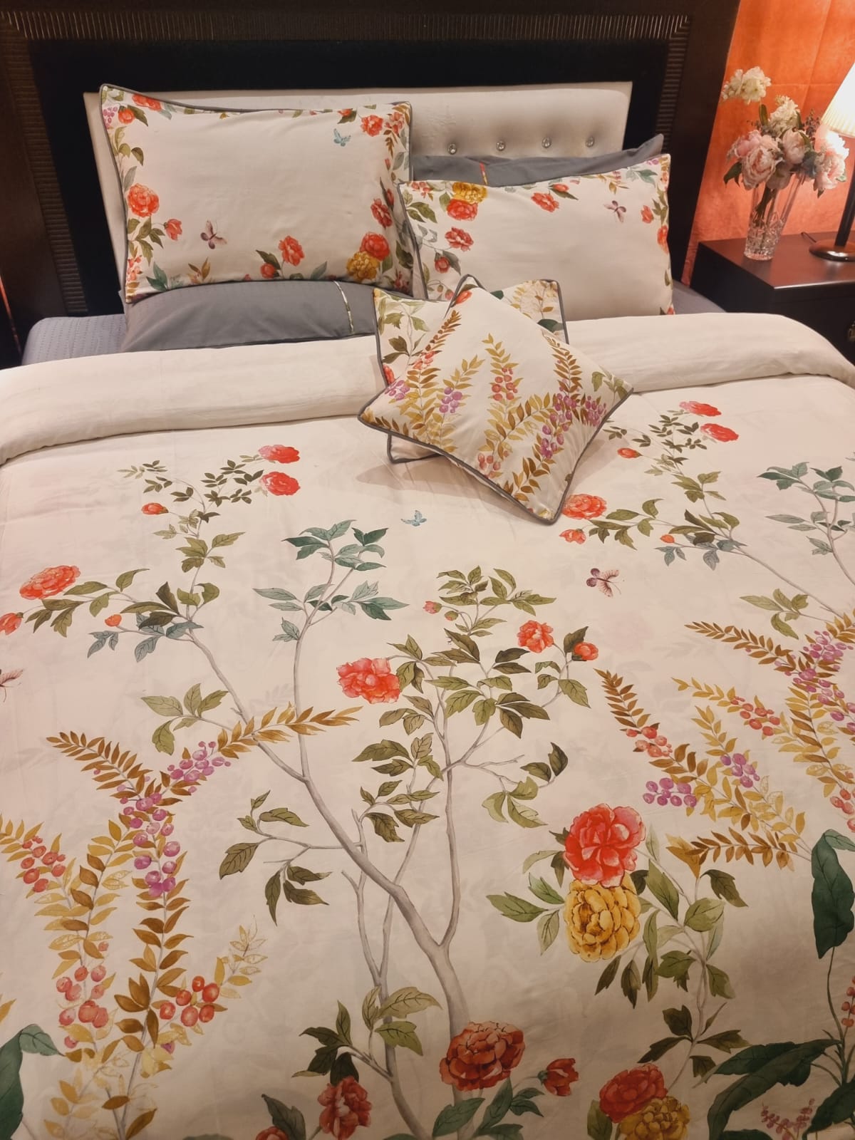 IV703 Luxury Cotton Satin Duvet Cover Set - Without Filling