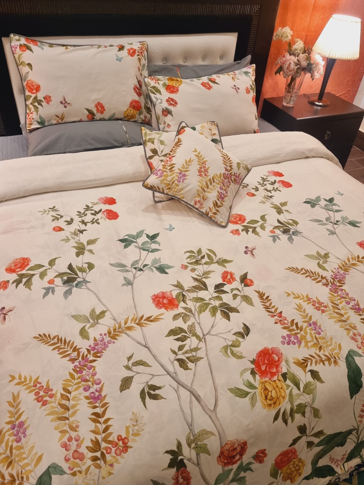 IV703 Luxury Cotton Satin Duvet Cover Set - Without Filling